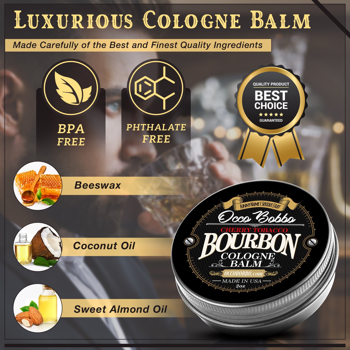 Cherry Bacco Bourbon Solid Cologne