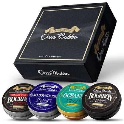 Men's Cologne Gift Set - Travel Size Cologne for Men (4) .5 oz tins